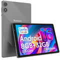 Tedupee Android 15 Tablet, 10.1 inch, Five-core CPU, RAM 3GB, ROM 32GB (Up to 1TB), 800x1280 IPS, 5G WiFi 6, 2MP+2MP, 6000mAh-Gray
