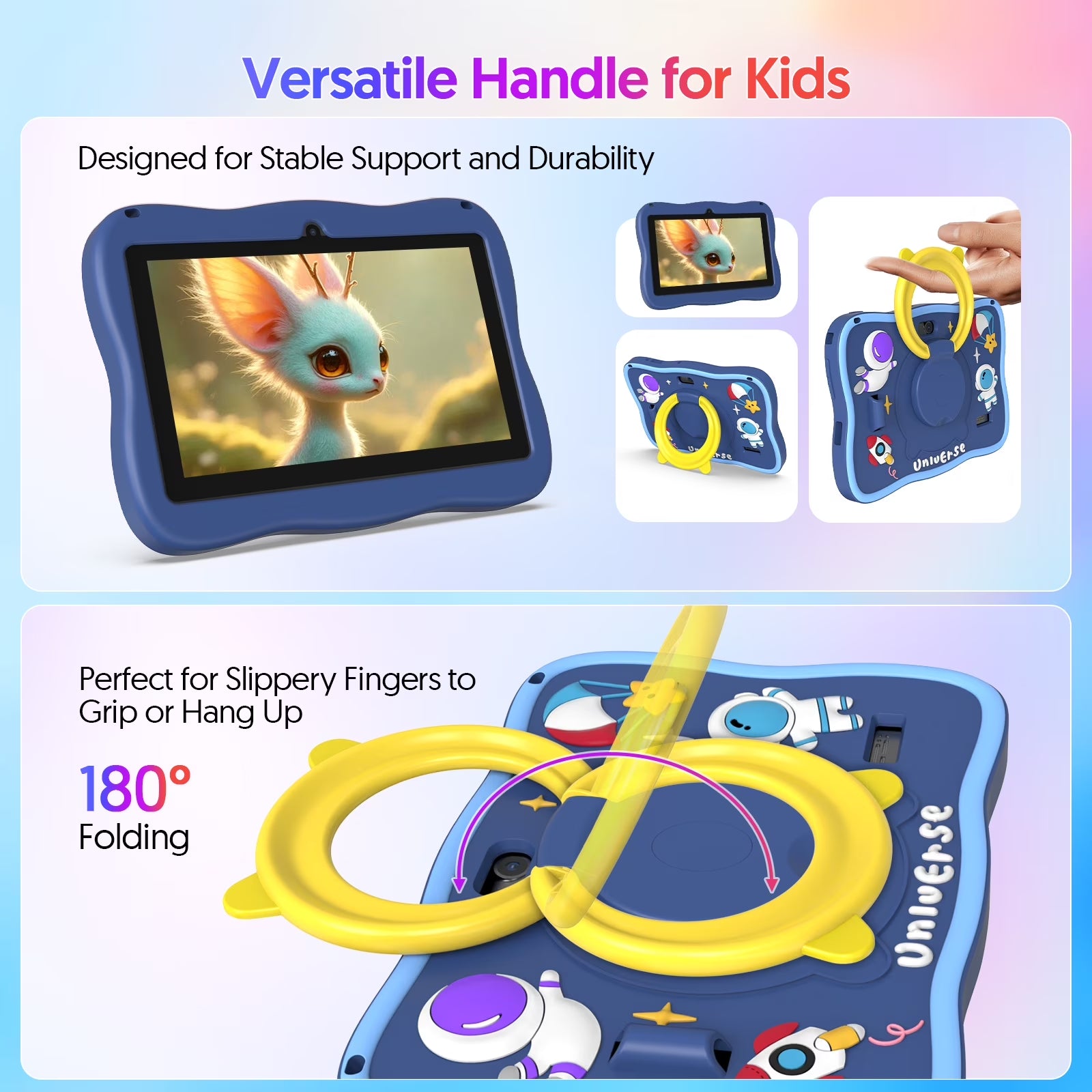 Tedupee Kids Tablet, 7 inch Android 13 Tablet, Quad Core CPU, 4GB(2G+2G)RAM+32GB ROM, 1024 x 600 IPS, WiFi, Bluetooth,
