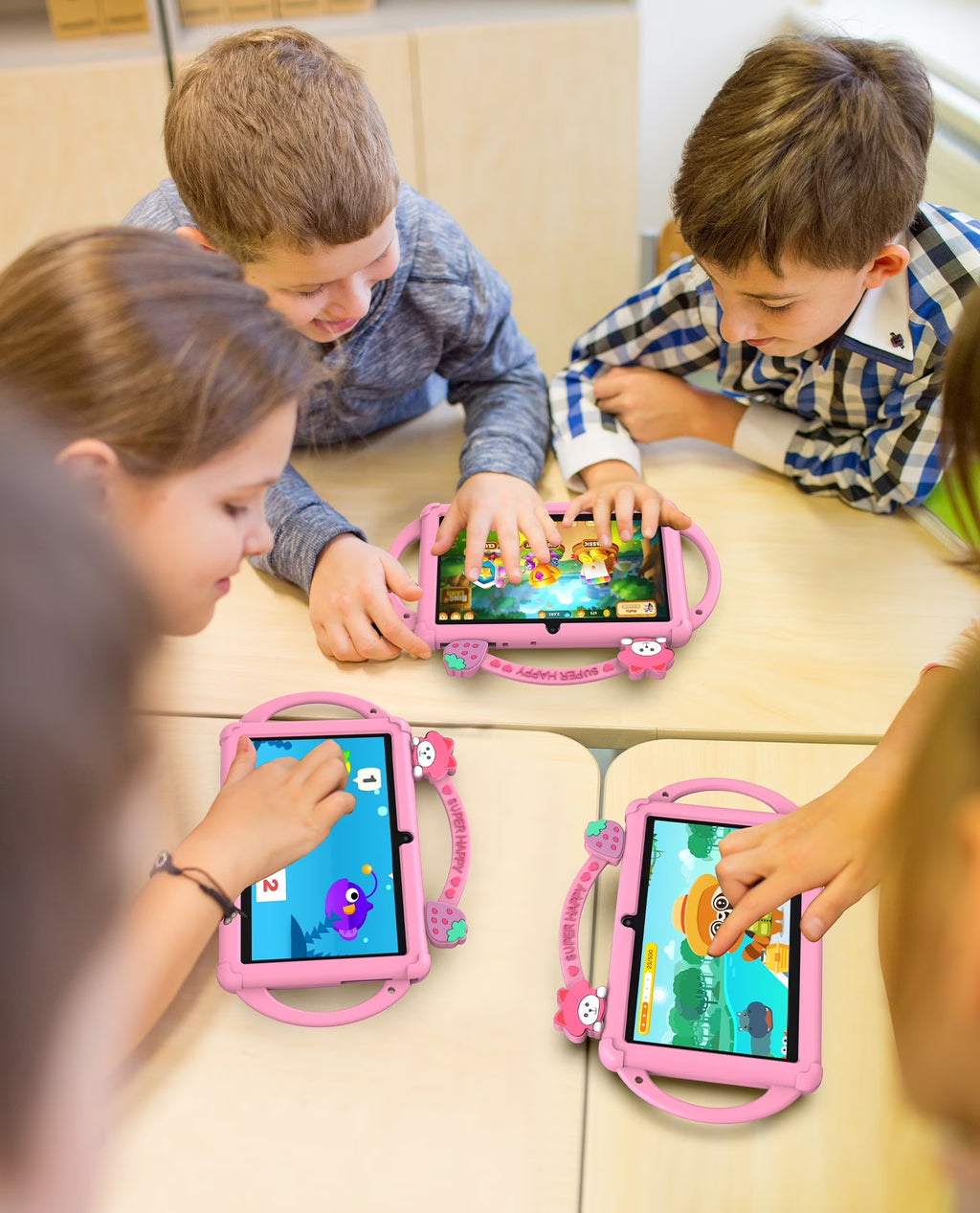 Tedupee Kids Tablet, 7 inch Android 13 Tablet, Quad Core CPU, 4GB(2G+2G)RAM+32GB ROM, 1024 x 600 IPS, WiFi, Bluetooth
