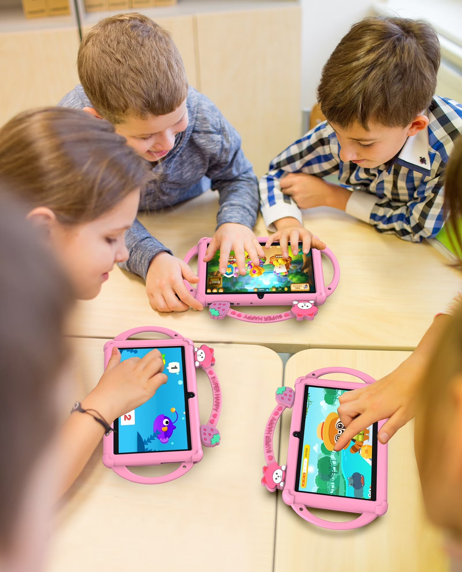 Tedupee Kids Tablet, 7 inch Android 13 Tablet, Quad Core CPU, 4GB(2G+2G)RAM+32GB ROM, 1024 x 600 IPS, WiFi, Bluetooth