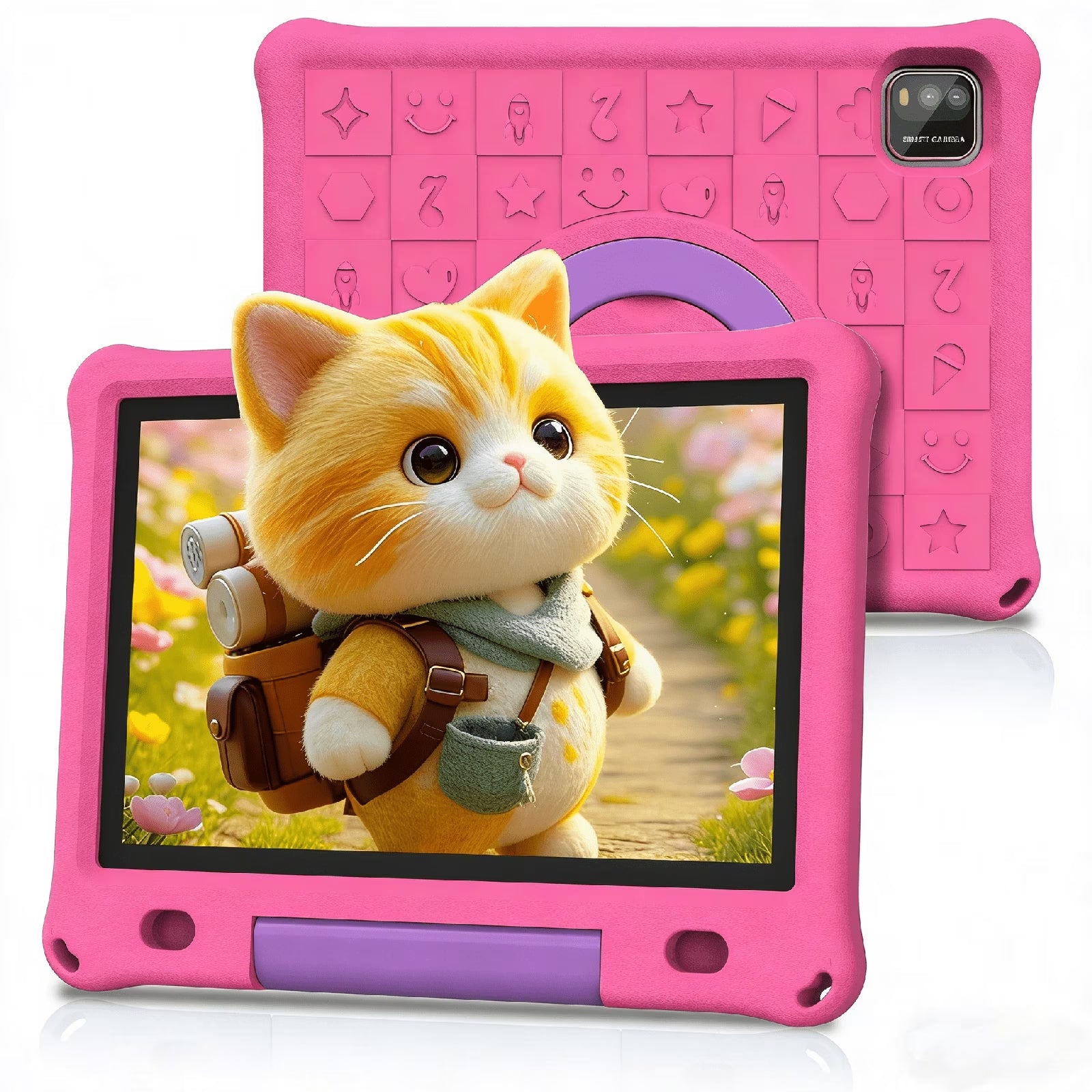 Tedupee 10inch Kids Tablet Android 15,1280x800 HD Ips Display Tablet with Eva Case,12GB (3g+9g) RAM+64GB Rom,Quad-Core, Wi-Fi6,6000mAh,Parental Control App Google Certified