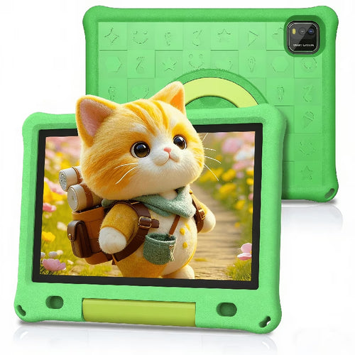 Tedupee 10inch Kids Tablet Android 15,1280x800 HD Ips Display Tablet with Eva Case,12GB (3g+9g) RAM+64GB Rom,Quad-Core, Wi-Fi6,6000mAh,Parental Control App Google Certified