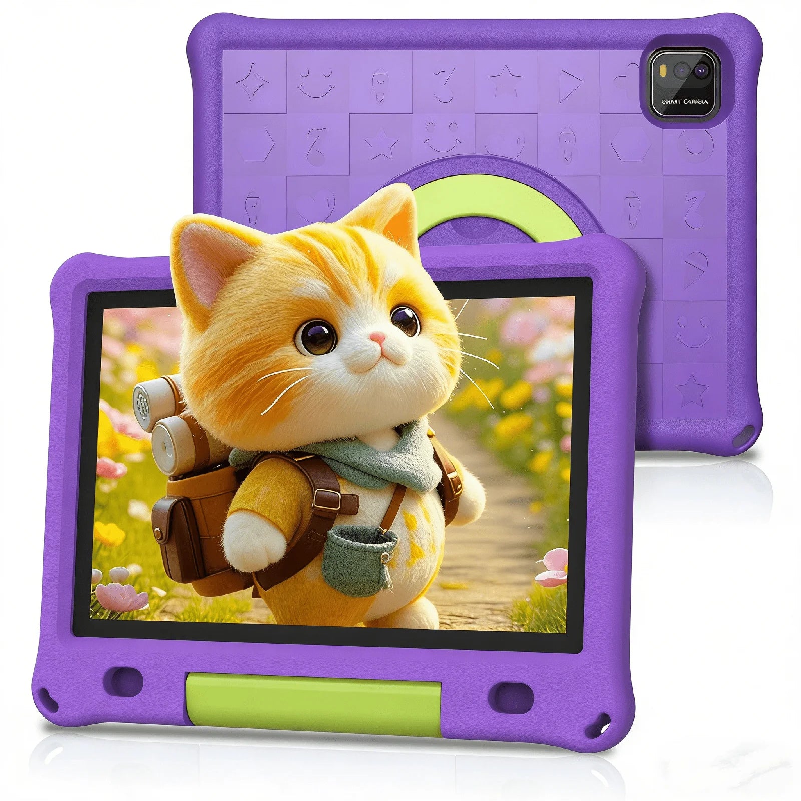 Tedupee 10inch Kids Tablet Android 15,1280x800 HD Ips Display Tablet with Eva Case,12GB (3g+9g) RAM+64GB Rom,Quad-Core, Wi-Fi6,6000mAh,Parental Control App Google Certified