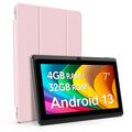 Tedupee 7 inch Tablet, Android 13 Tablet with Case, Quad Core Tablet,1024 x 600 IPS Touch Screen,4GB RAM 32GB ROM 1TB Expandable,Dual Camera, 3500Mah