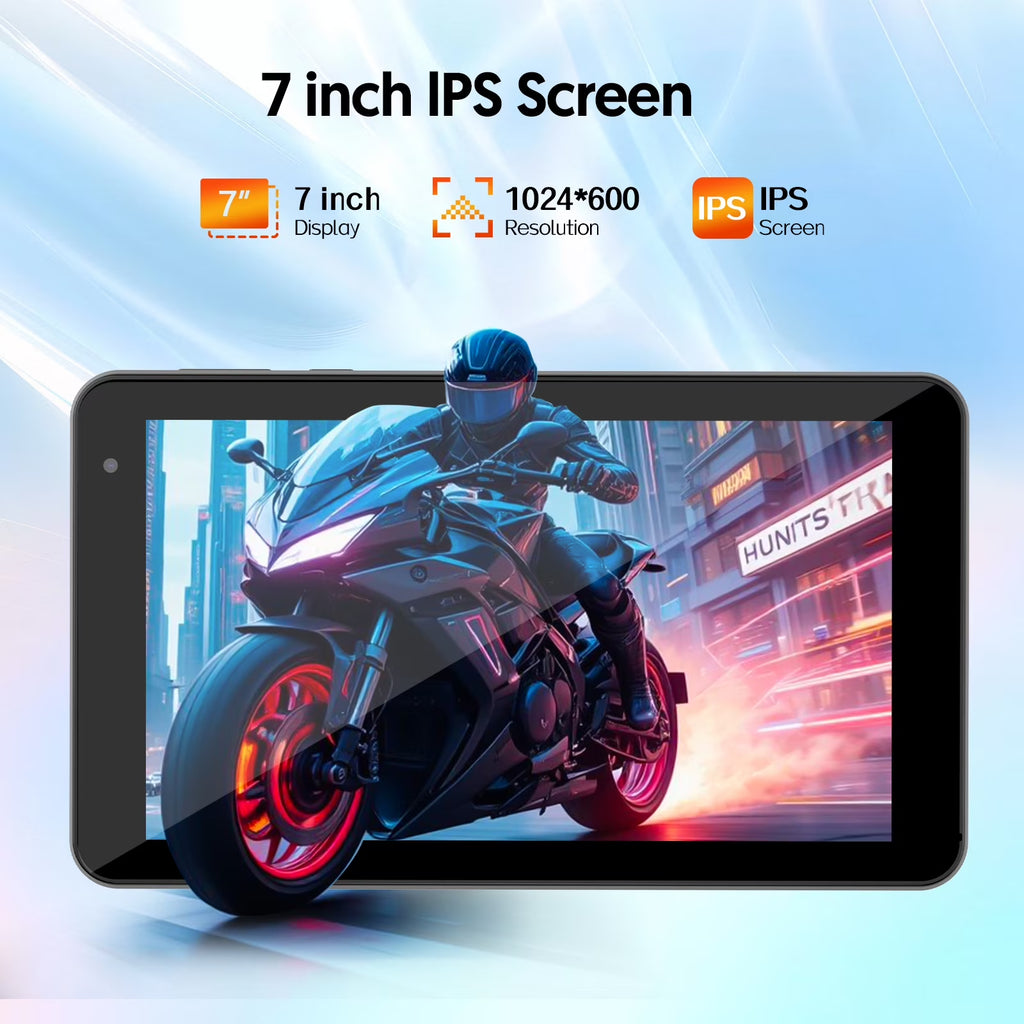 Tedupee Tablet 7 inch Android 15 Tablet, 8GB RAM 32GB ROM 1TB Expandable,Penta-core Processor Tablet PC，Wi-Fi 6, 5G dual-band，3000mAh Battery, Dual Camera, Educational, Games