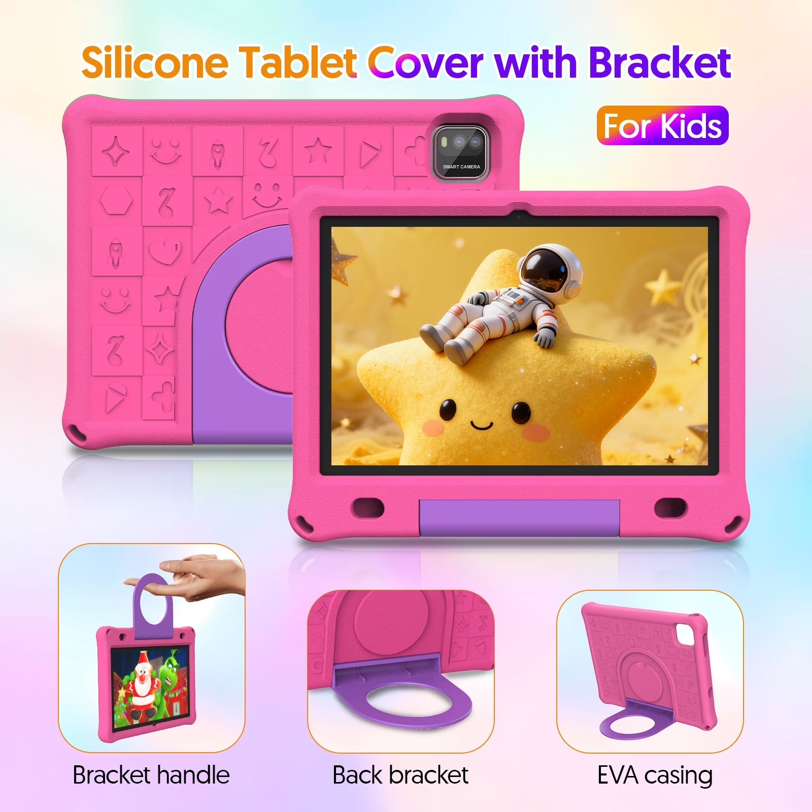 Tedupee 10inch Kids Tablet Android 15,1280x800 HD Ips Display Tablet with Eva Case,12GB (3g+9g) RAM+64GB Rom,Quad-Core, Wi-Fi6,6000mAh,Parental Control App Google Certified