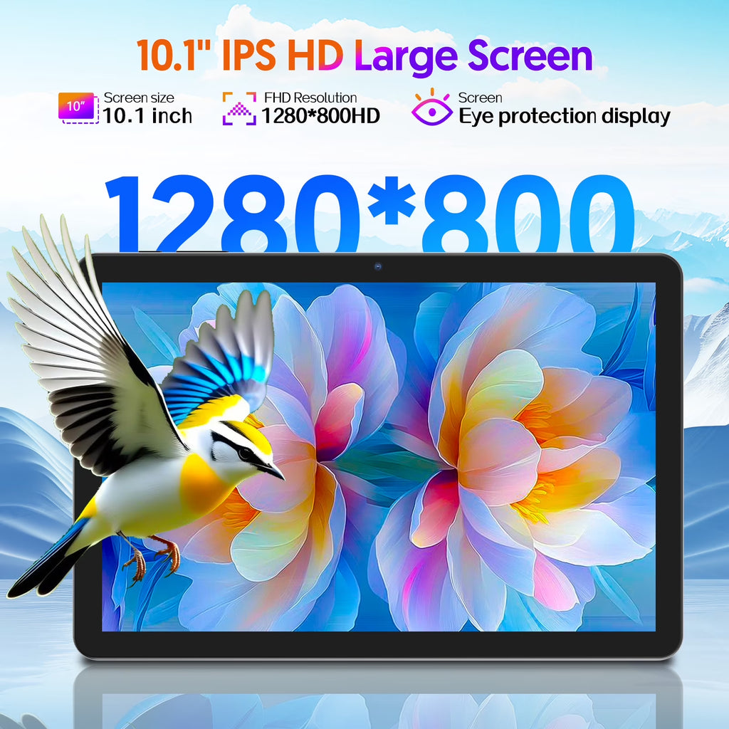 Tedupee Android 14 Tablet,10 Inch Tablet with Keyboard, 8GB RAM 32GB ROM 1TB Expand, Octa-Core, 5G Dual-Band WiFi 6, 6000mAh Battery, 2-in-1