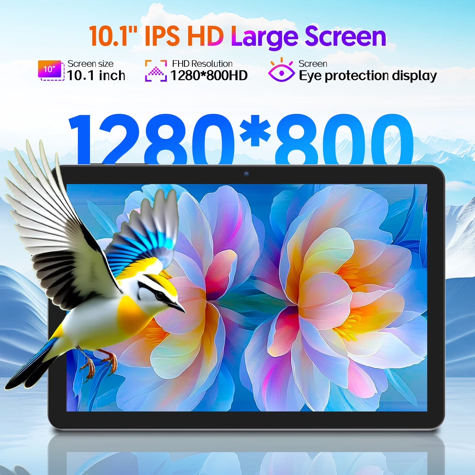 Tedupee Android 14 Tablet,10 Inch Tablet with Keyboard, 8GB RAM 32GB ROM 1TB Expand, Octa-Core, 5G Dual-Band WiFi 6, 6000mAh Battery, 2-in-1