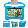 Tedupee Kids Tablet, Android 13 Kids Tablet, Quad Core Processor, 4GB(2G+2G)RAM+32GB ROM Storage, 1024 x 600 Touch Screen, WiFi, Bluetooth